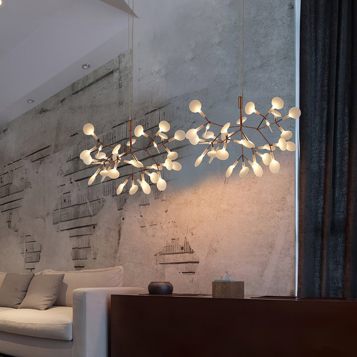 Firefly LED Branch Chandelier - Rose Gold Finish