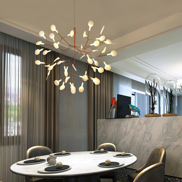 Firefly LED Branch Chandelier - Rose Gold Finish