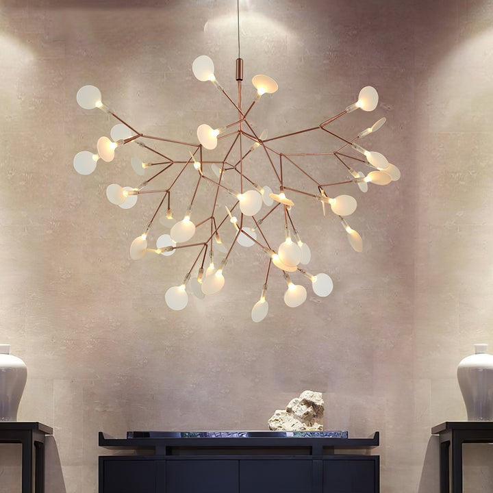 Firefly LED Branch Chandelier - Rose Gold Finish