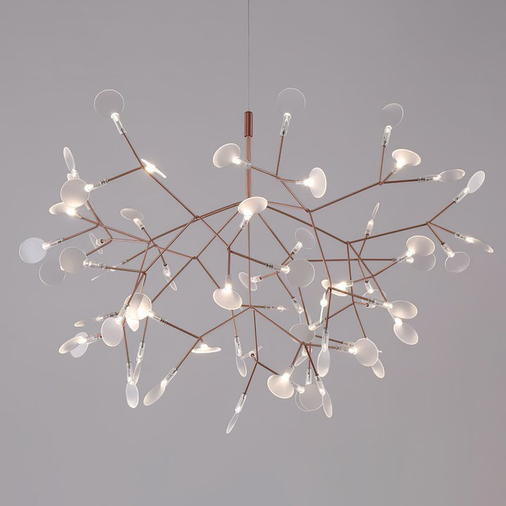 Firefly LED Branch Chandelier - Rose Gold Finish