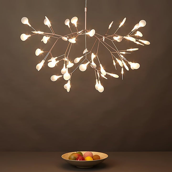 Firefly LED Branch Chandelier - Rose Gold Finish