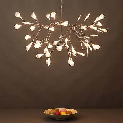 Firefly LED Branch Chandelier - Rose Gold Finish