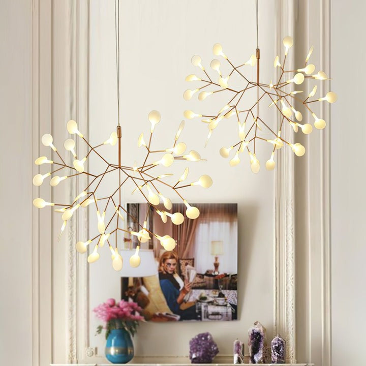 Firefly LED Branch Chandelier - Rose Gold Finish