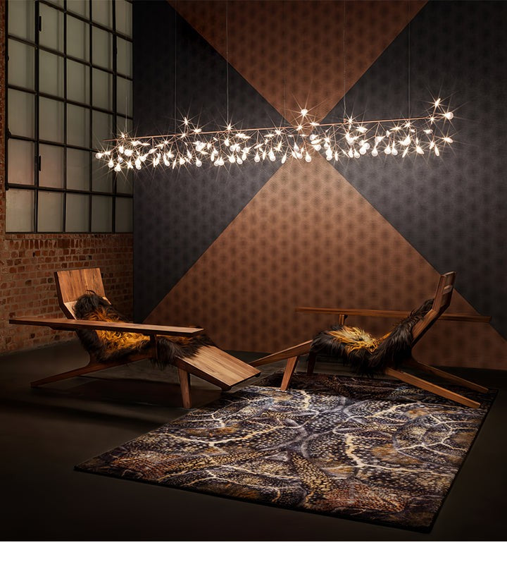 Firefly LED Branch Chandelier - Rose Gold Finish