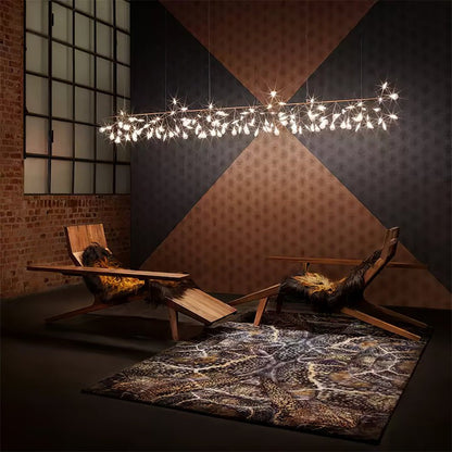 Firefly LED Branch Chandelier - Rose Gold Finish