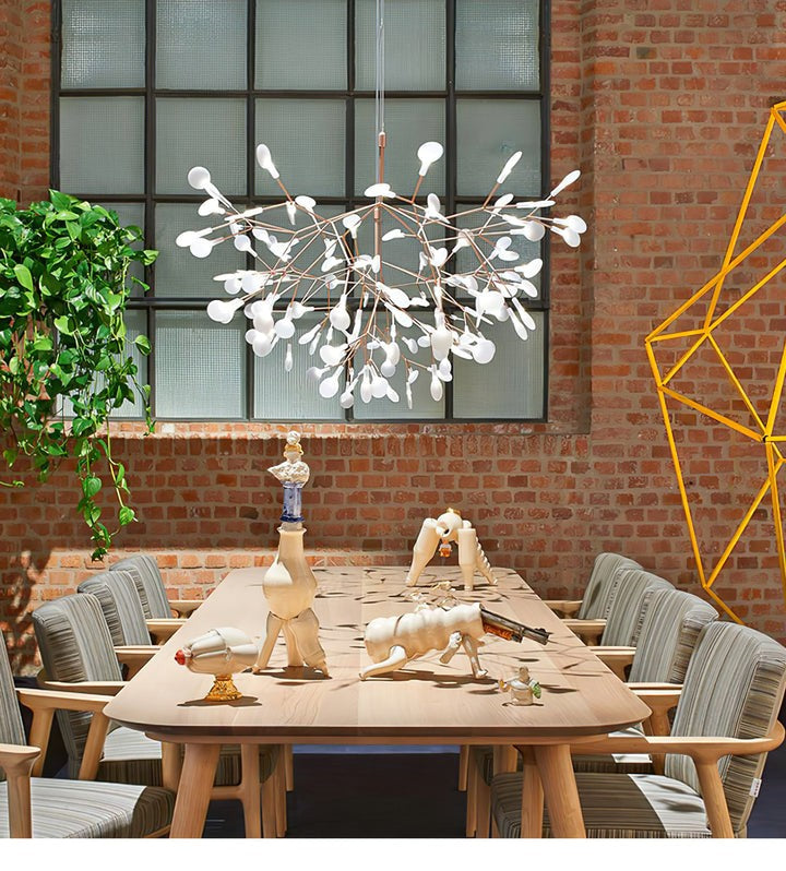 Firefly LED Branch Chandelier - Rose Gold Finish