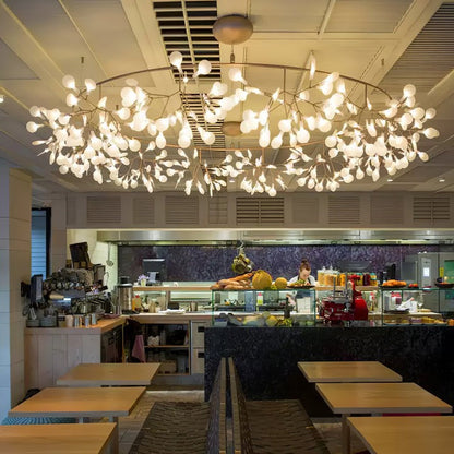 Firefly LED Branch Chandelier - Rose Gold Finish