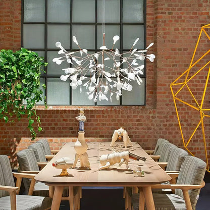 Firefly LED Branch Chandelier - Rose Gold Finish