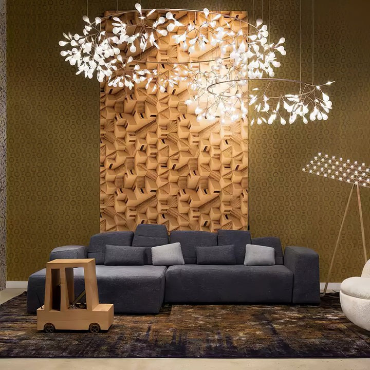 Firefly LED Branch Chandelier - Rose Gold Finish
