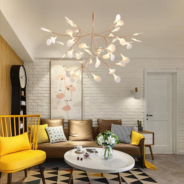 Firefly LED Branch Chandelier - Rose Gold Finish