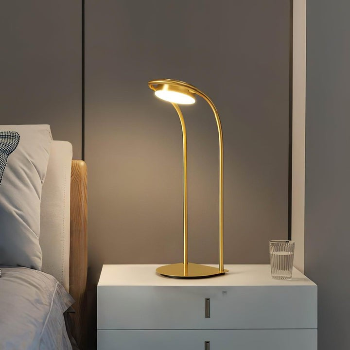 Floating Orb LED Table Lamp – Modern Art Deco Accent Light