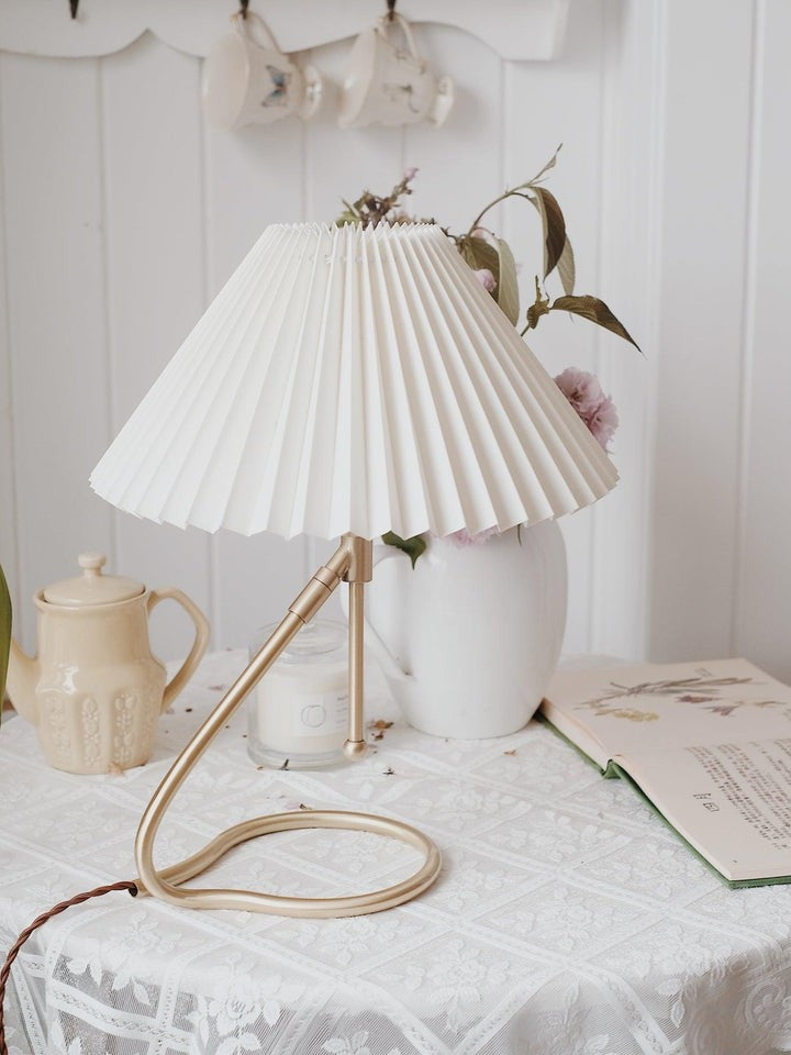 Floating Pleated Shade LED Table Lamp