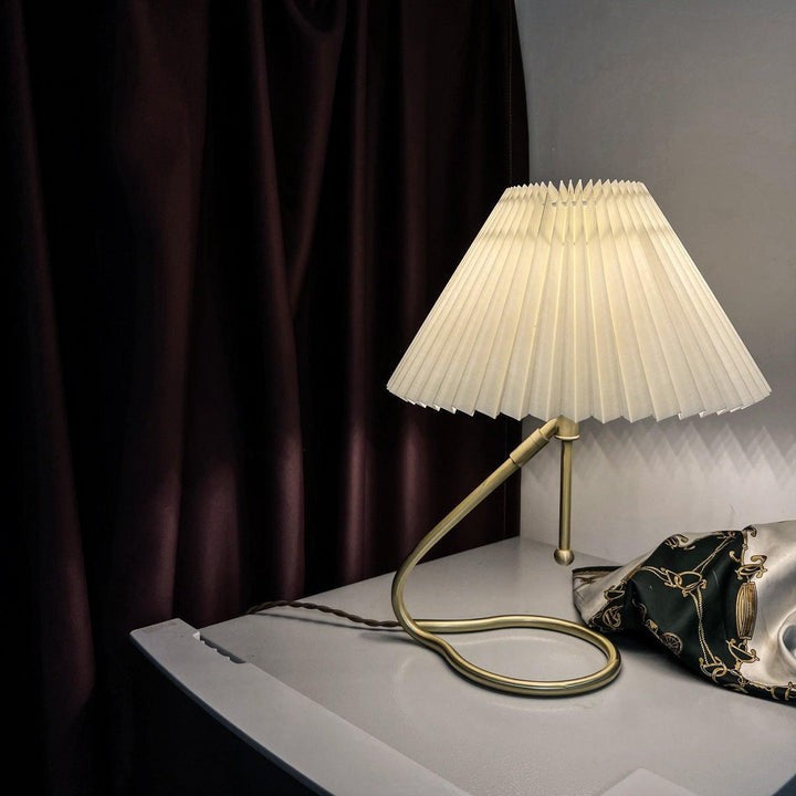 Floating Pleated Shade LED Table Lamp