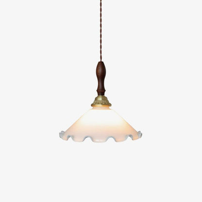 Floral Frosted Glass Pendant Light