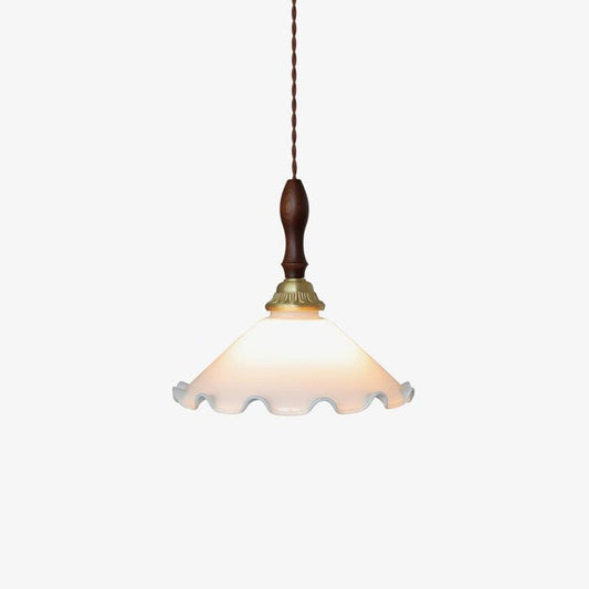 Floral Frosted Glass Pendant Light