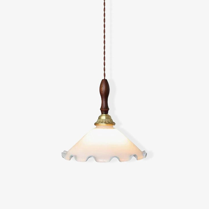 Floral Frosted Glass Pendant Light