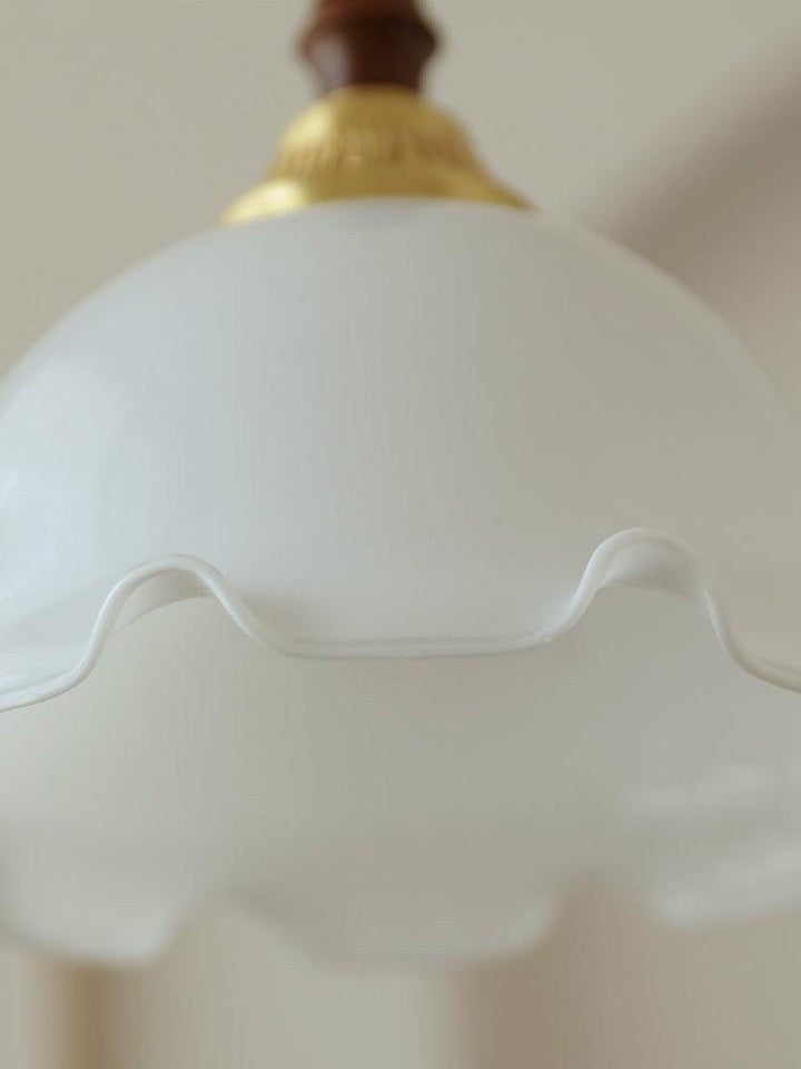 Floral Frosted Glass Pendant Light