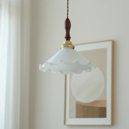 Floral Frosted Glass Pendant Light