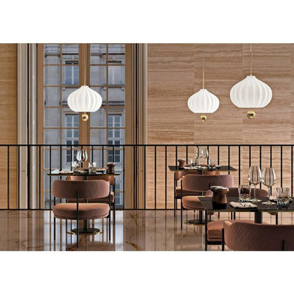 Floral Harmony Opal Glass Ceiling Pendant Light