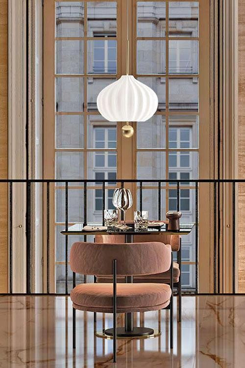 Floral Harmony Opal Glass Ceiling Pendant Light