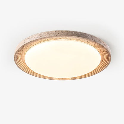Flush Mount Travertine LED Ceiling Light