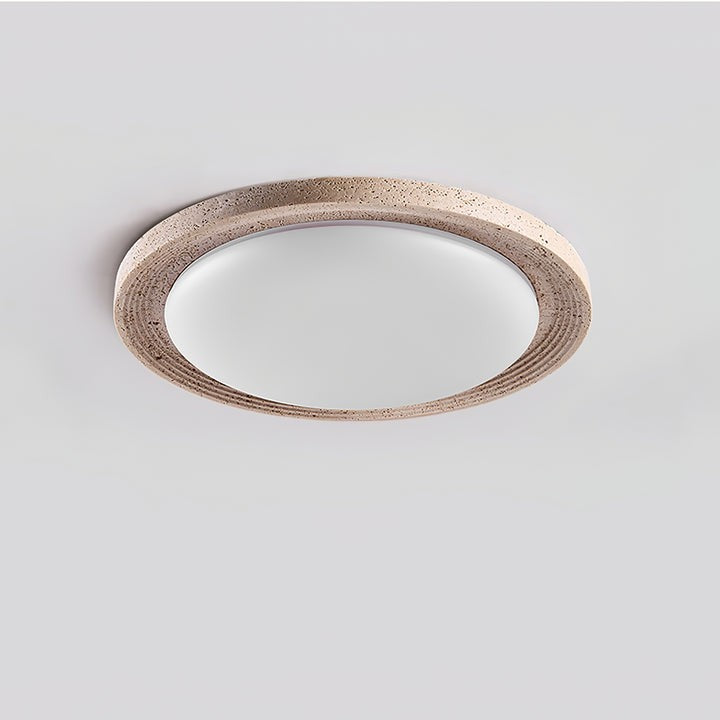 Flush Mount Travertine LED Ceiling Light