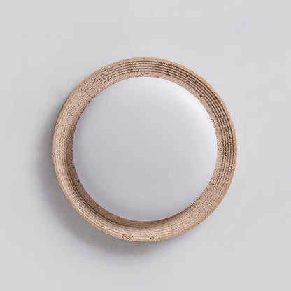 Flush Mount Travertine LED Ceiling Light