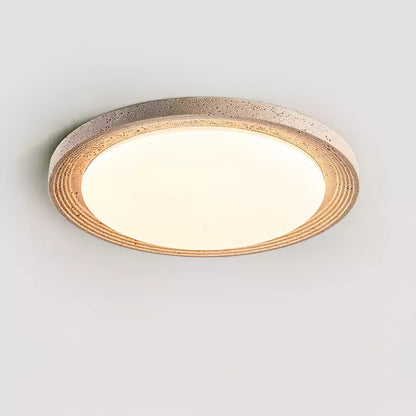 Flush Mount Travertine LED Ceiling Light