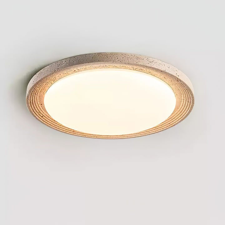Flush Mount Travertine LED Ceiling Light