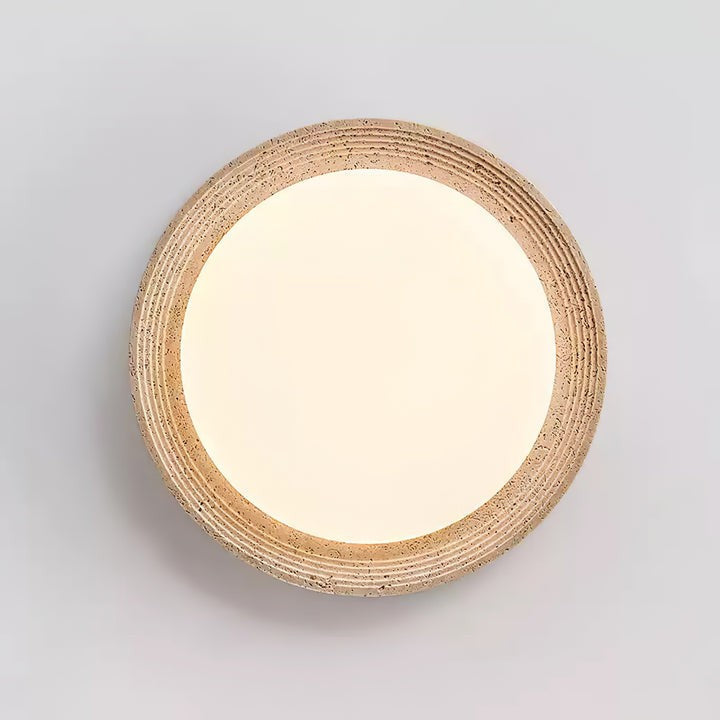 Flush Mount Travertine LED Ceiling Light