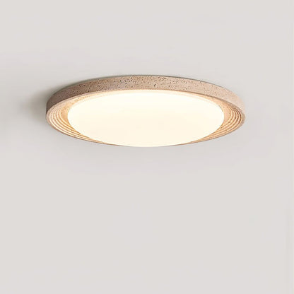 Flush Mount Travertine LED Ceiling Light