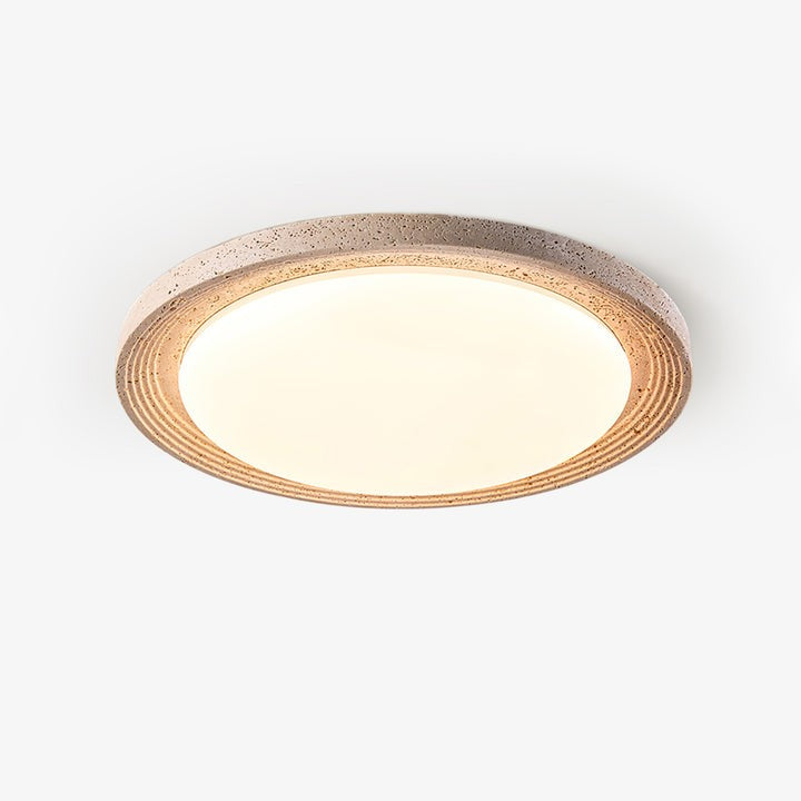Flush Mount Travertine LED Ceiling Light