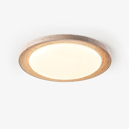 Flush Mount Travertine LED Ceiling Light