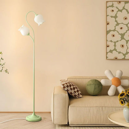 French Country Lily Garland Floor Lamp