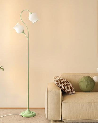 French Country Lily Garland Floor Lamp