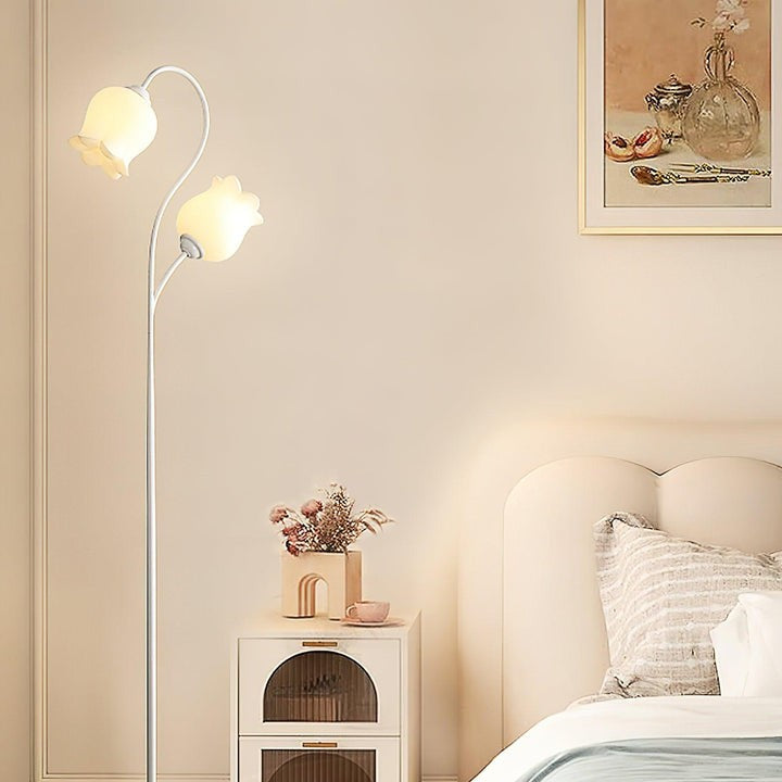 French Country Lily Garland Floor Lamp