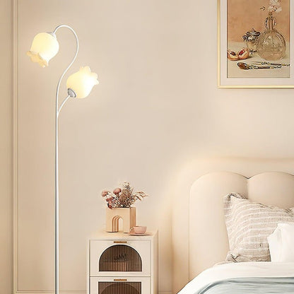 French Country Lily Garland Floor Lamp