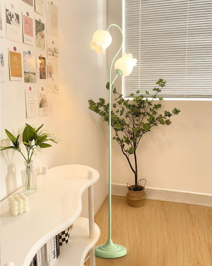 French Country Lily Garland Floor Lamp