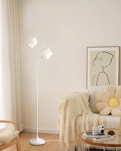 French Country Lily Garland Floor Lamp