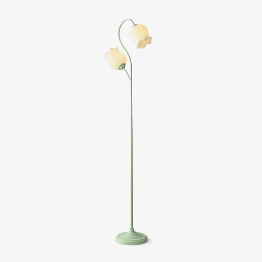 French Country Lily Garland Floor Lamp