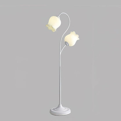 French Country Lily Garland Floor Lamp