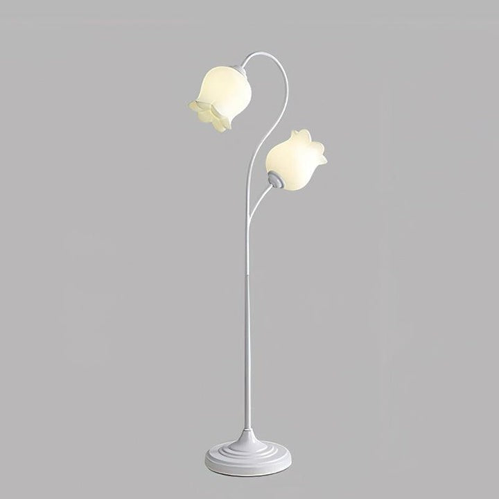 French Country Lily Garland Floor Lamp