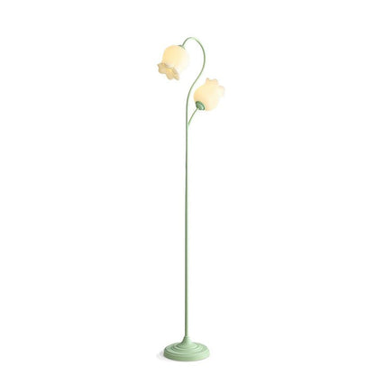 French Country Lily Garland Floor Lamp