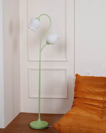 French Country Lily Garland Floor Lamp
