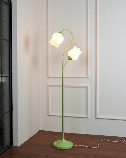 French Country Lily Garland Floor Lamp