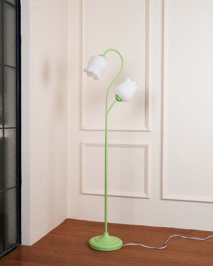 French Country Lily Garland Floor Lamp