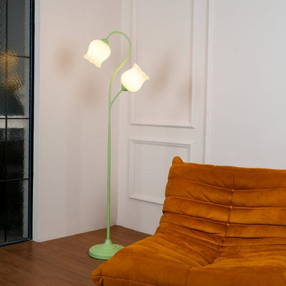French Country Lily Garland Floor Lamp