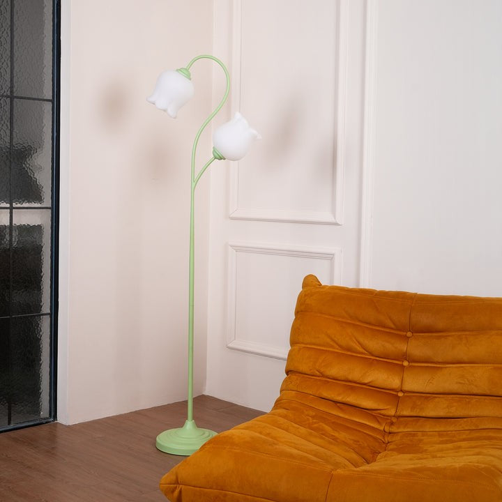 French Country Lily Garland Floor Lamp