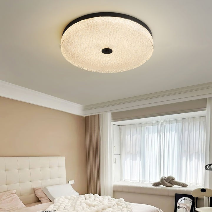 Frost Textured Glass LED Flush Mount Ceiling Light
