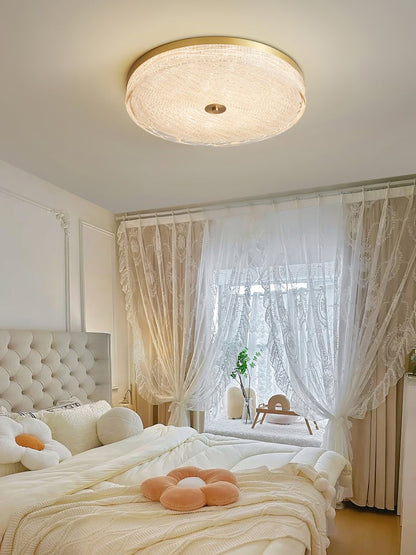 Frost Textured Glass LED Flush Mount Ceiling Light